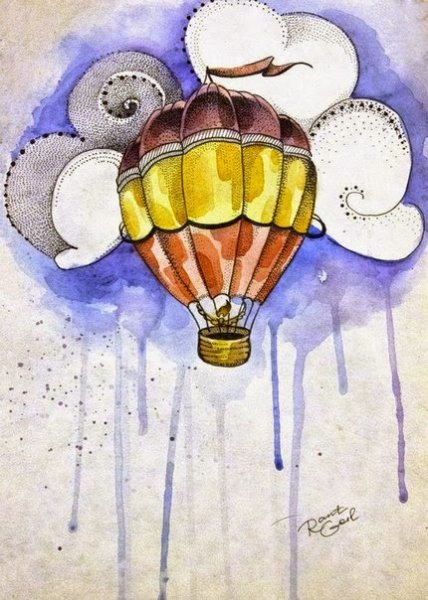 Воздушный шар скетч