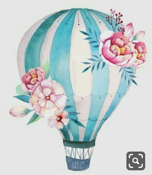 Акварельный воздушный шар