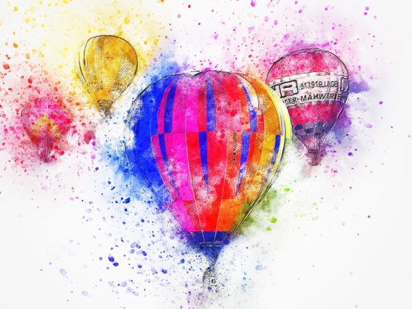 Акварельные воздушные шары