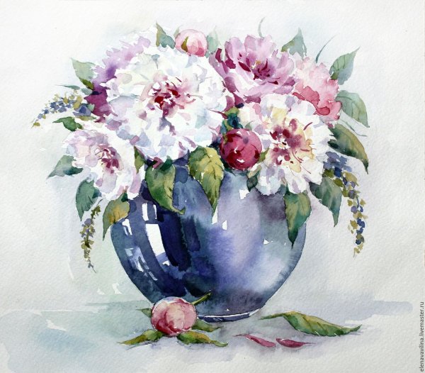 Художник Елена Вавилина Акварельные цветы