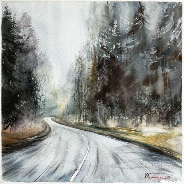 Дорога акварель