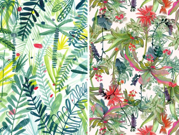 Джунгли акварель