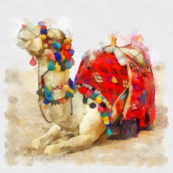 Верблюд живопись