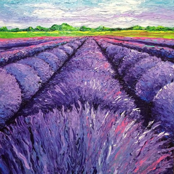 Клод Моне Лавандовое поле картина