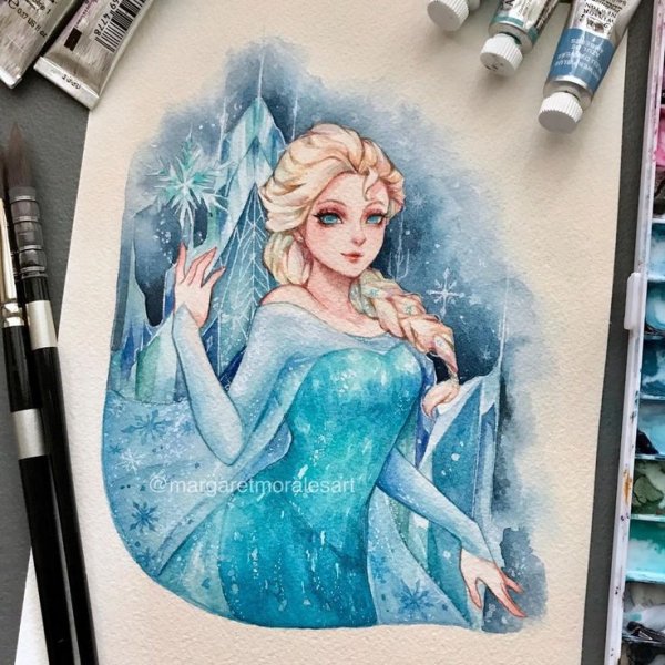 Эльза акварель