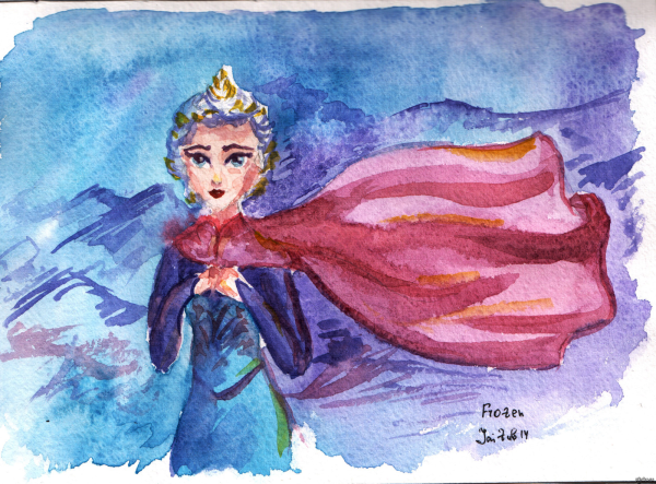 Эльза акварель