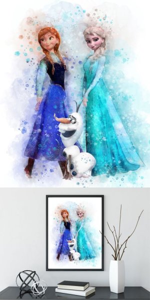 Эльза акварель