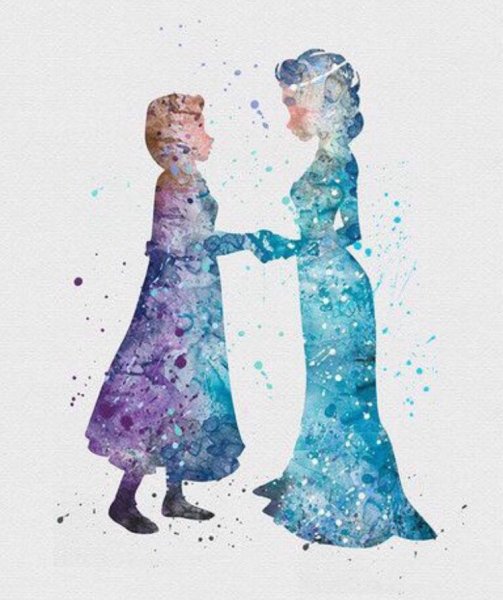 Холодное сердце акварель