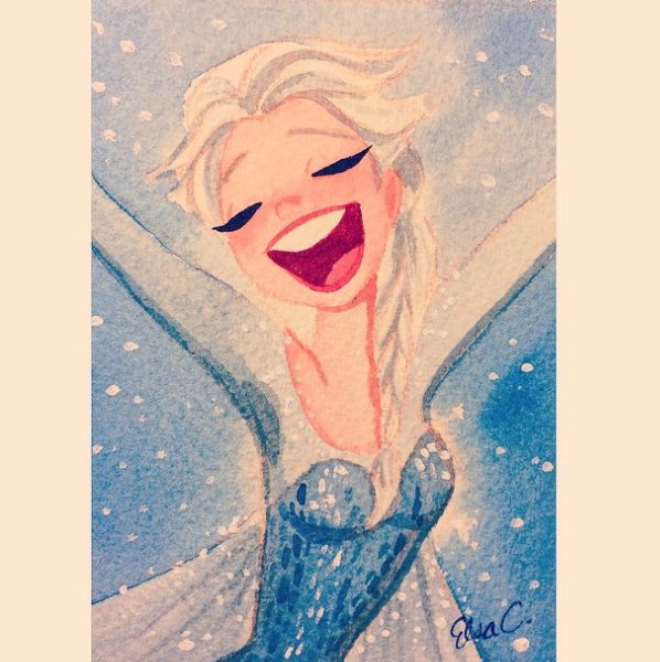 Эльза акварель