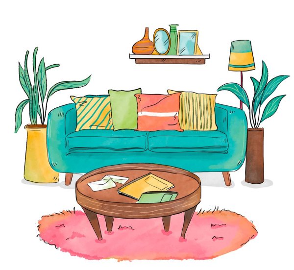 Диван рисунок