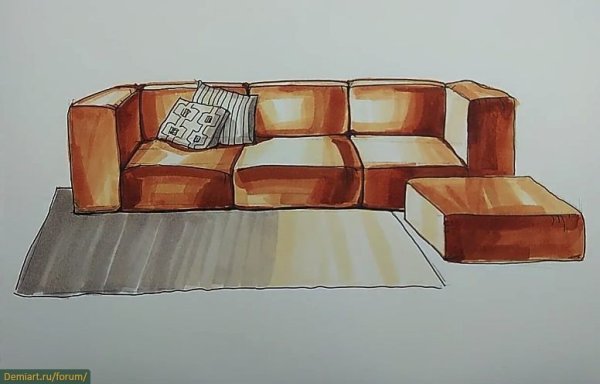 Диван зарисовка