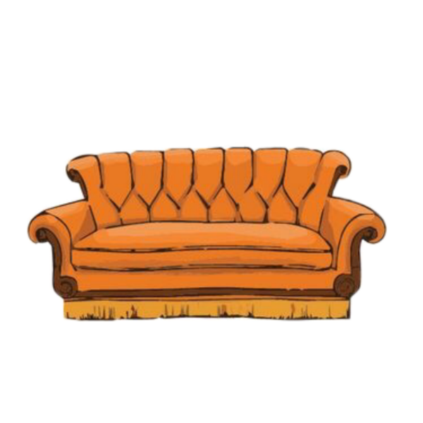 На диване рисунок с надписью