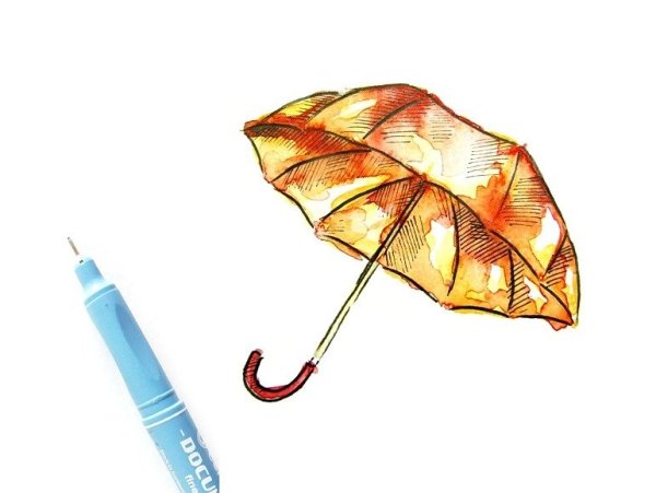 Зонт скетч