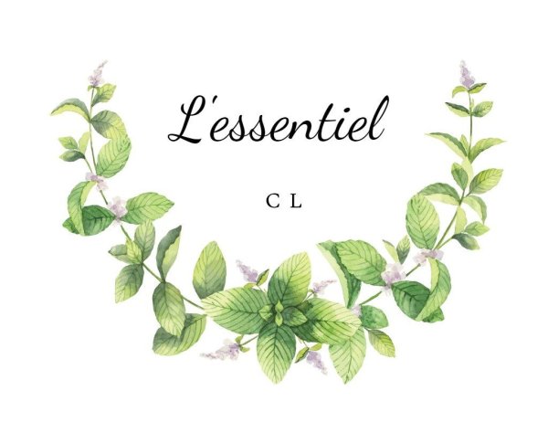 Акварельные листья мяты