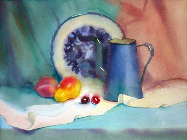 Натюрморт акварелью Аля Прима