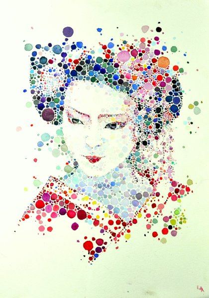 Рисование точками красками