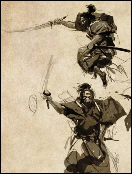 Самурай склонил голову