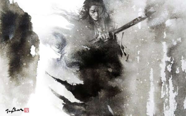 Айкидо акварель