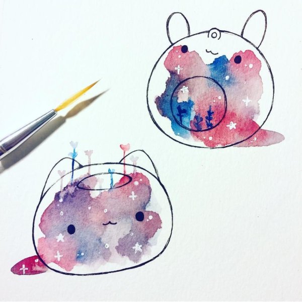 Акварельные эскизы