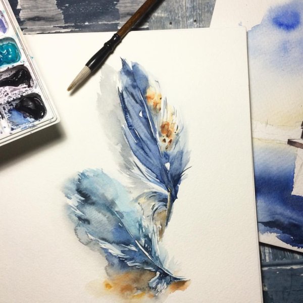 Маленькие рисуночки акварелью легкие