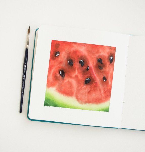 Рисунки акварелью простые