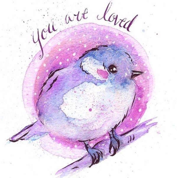 Милые Акварельные птички