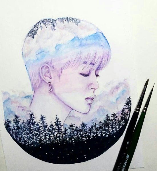 Скетчинг БТС Чимин