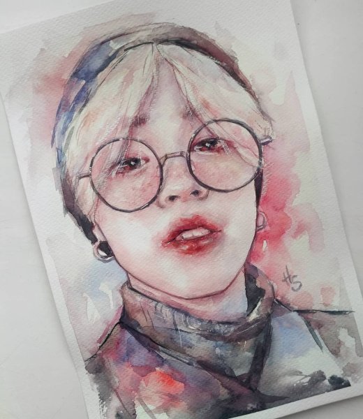 Чимин портрет акварелью