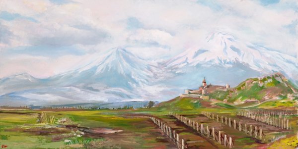 Гора Арарат Армения рисунок