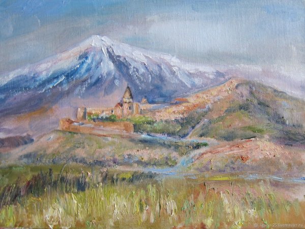 Гора Арарат хор Вирап живопись