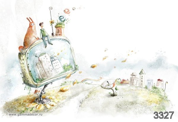 Сказочные рисунки акварелью