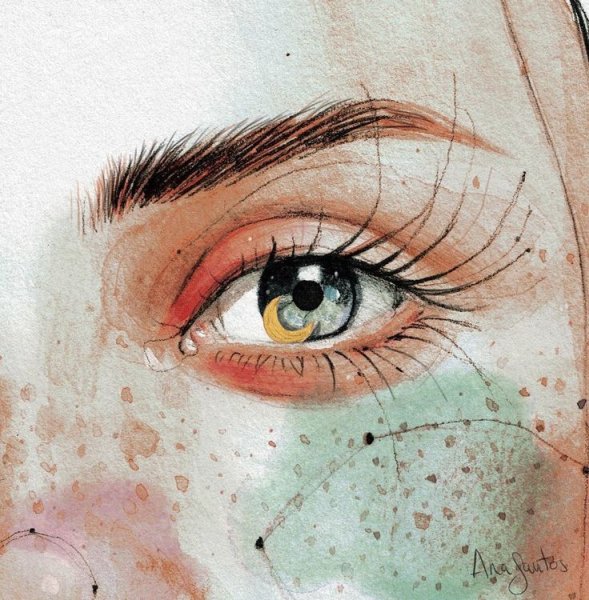 Брови акварель