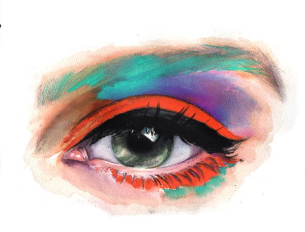 Глаз акварелью