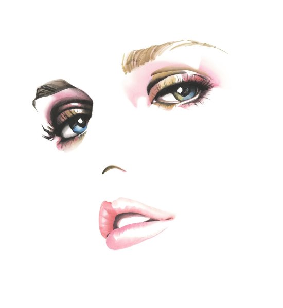 Фэшн иллюстрации макияж
