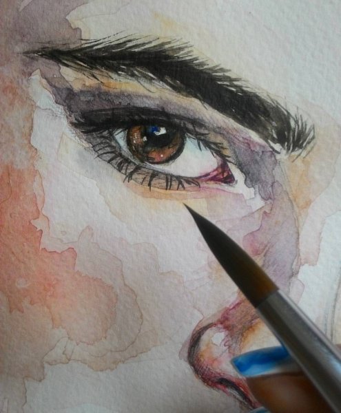 Глаз акварелью