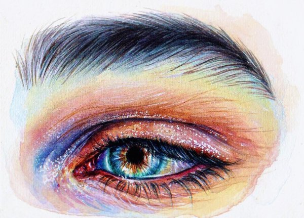 Глаз акварелью