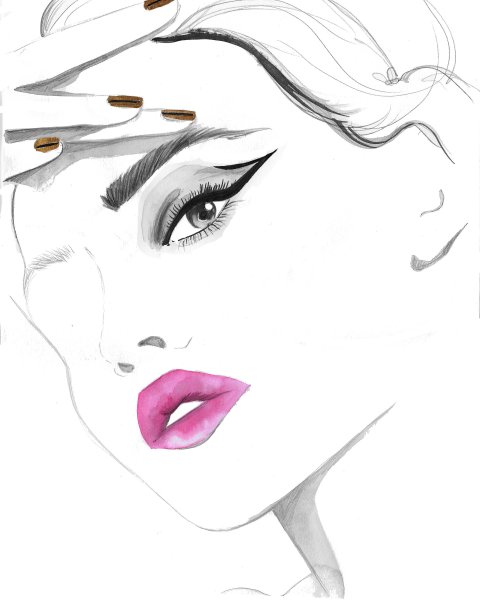 Нарисованные брови