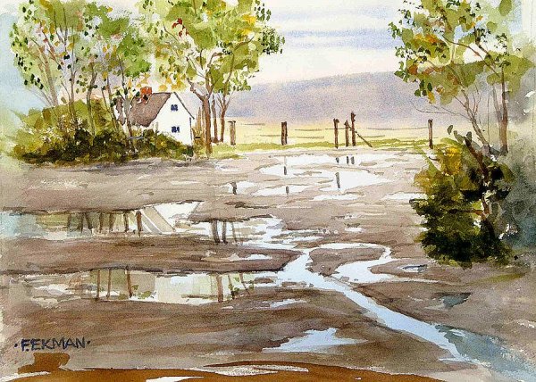 Лужа гуашью