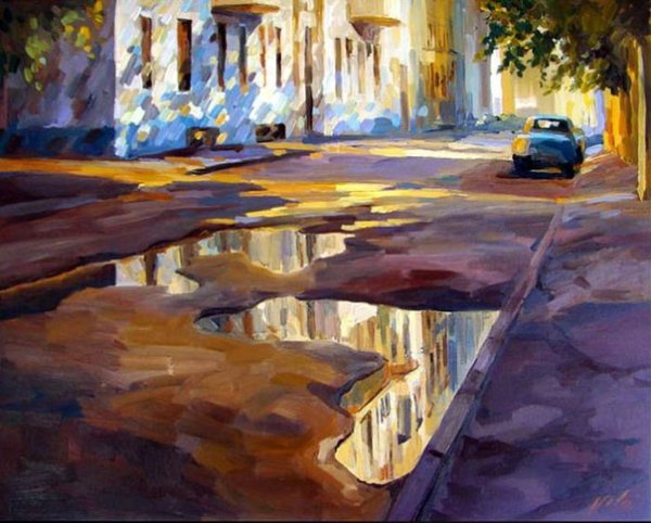 Лужа гуашью