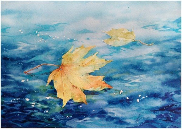 Осень акварель