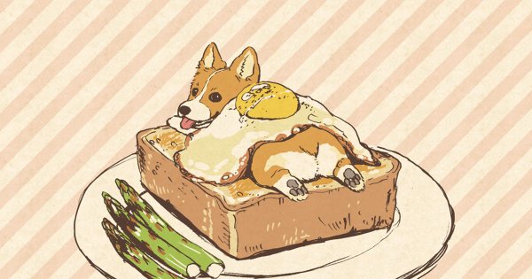 Корги рисунок