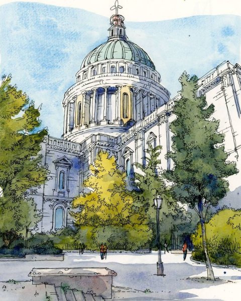 Архитектура акварелью