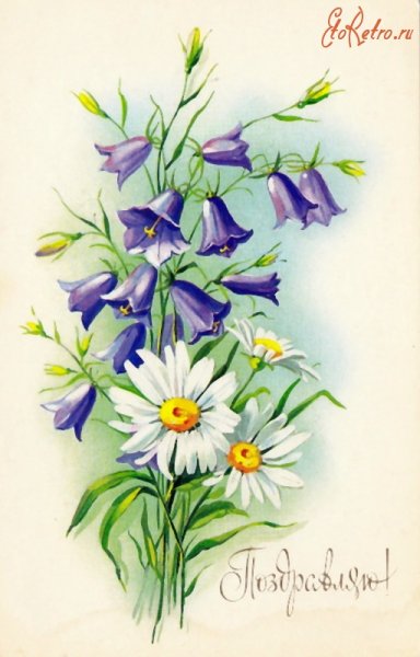 Акварельный колокольчик