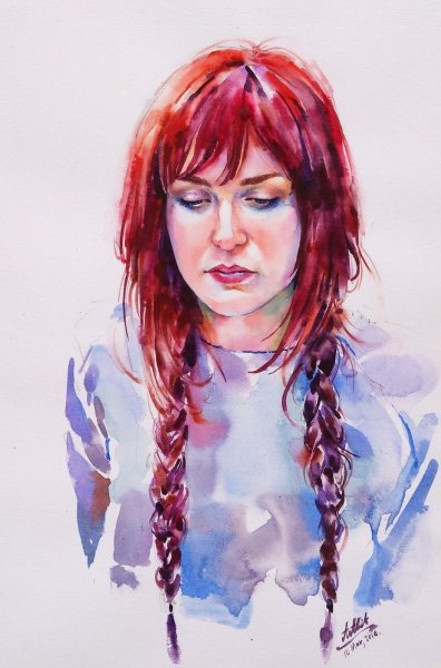 Акварельные портреты сильвии Пелиссеро