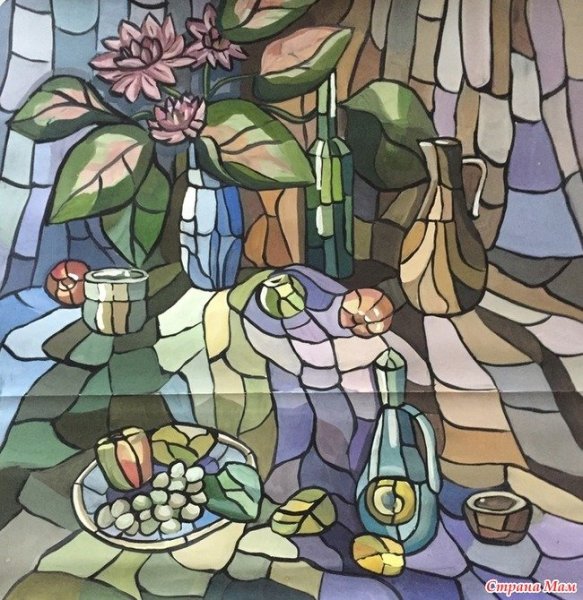 Витраж натюрморт
