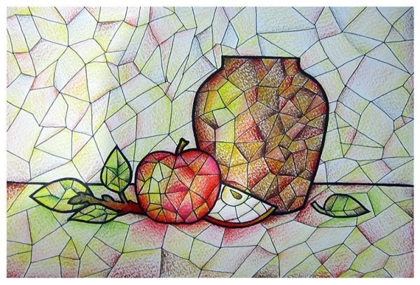 Рисунок в стиле мозаики