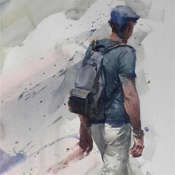 Портрет акварелью