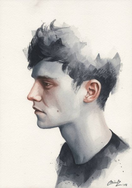 Реалистичные портреты гуашью