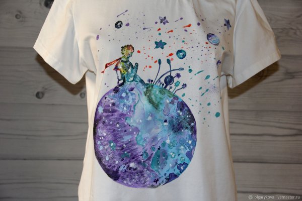 Футболка акриловыми красками