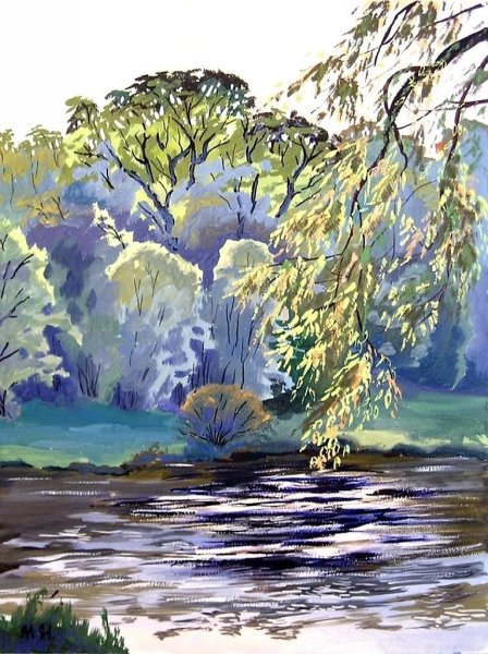 Художник Бато плакучая Ива